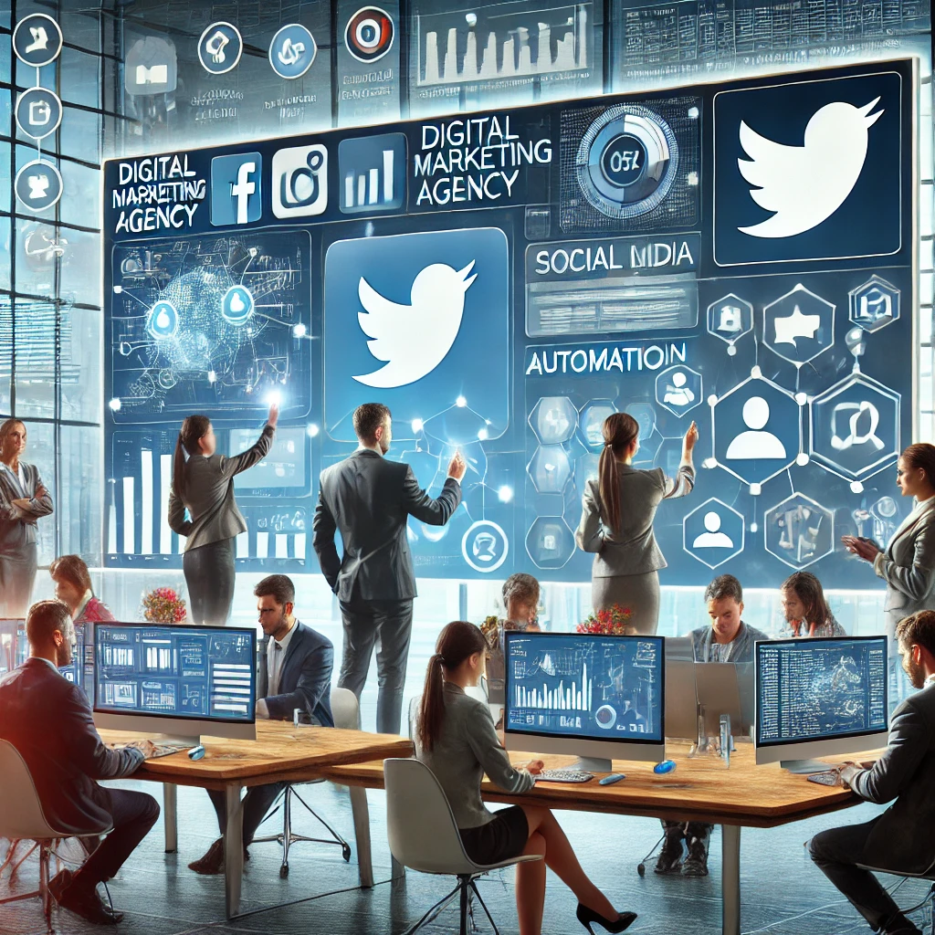 Biotech social media marketing collaboration workspace