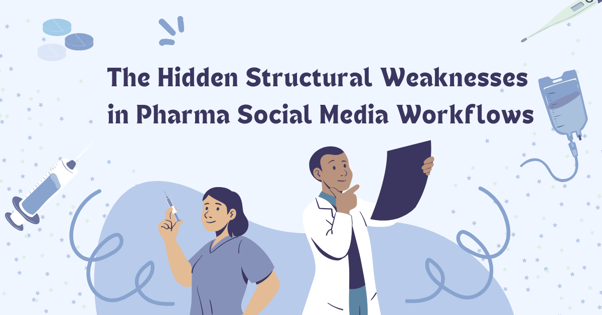 pharma social media workflows