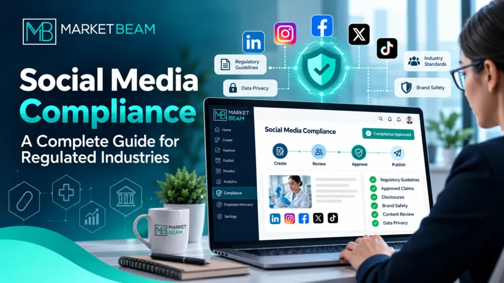 Social media compliance workflow for regulated industries using MarketBeam