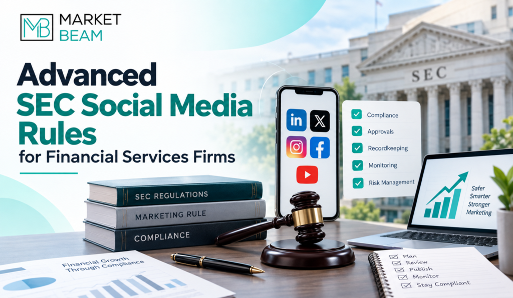Advanced SEC social media rules for financial services firms with MarketBeam compliance workflow