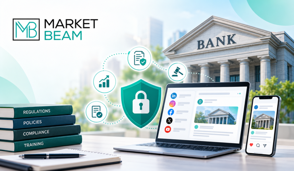 Banking social media compliance with secure social media management and regulatory controls