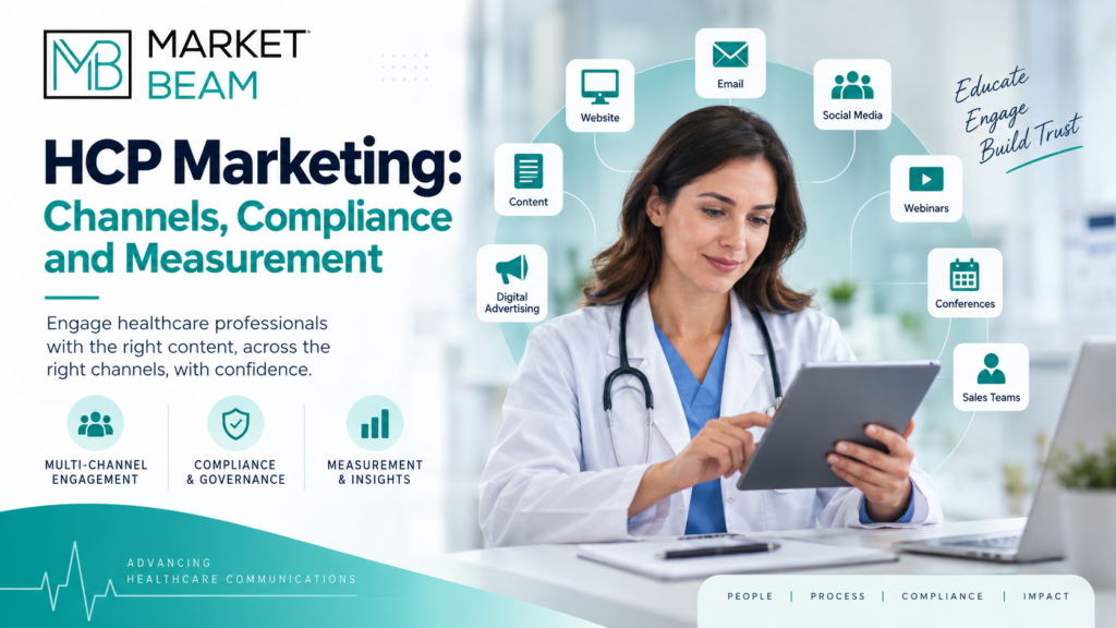 HCP marketing channels, compliance and measurement with healthcare professional using digital marketing tools
